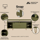 Manhattan Comfort Dumbo Modern 63" Fluted TV Stand in Olive Green