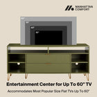 Manhattan Comfort Dumbo Modern 63" Fluted TV Stand in Olive Green