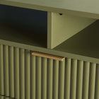 Manhattan Comfort Dumbo Modern 63" Fluted TV Stand in Olive Green