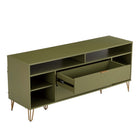 Manhattan Comfort Dumbo Modern 63" Fluted TV Stand in Olive Green