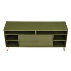 Manhattan Comfort Dumbo Modern 63" Fluted TV Stand in Olive Green