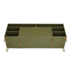 Manhattan Comfort Dumbo Modern 63" Fluted TV Stand in Olive Green