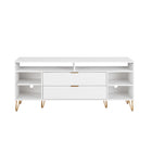 Manhattan Comfort Dumbo Modern 63" Fluted TV Stand in White