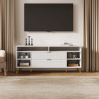 Manhattan Comfort Dumbo Modern 63" Fluted TV Stand in White