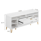 Manhattan Comfort Dumbo Modern 63" Fluted TV Stand in White