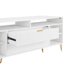 Manhattan Comfort Dumbo Modern 63" Fluted TV Stand in White