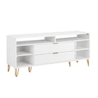 Manhattan Comfort Dumbo Modern 63" Fluted TV Stand in White