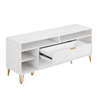 Manhattan Comfort Dumbo Modern 63" Fluted TV Stand in White