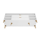 Manhattan Comfort Dumbo Modern 63" Fluted TV Stand in White