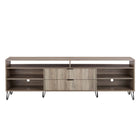 Manhattan Comfort Dumbo Modern 85" Fluted TV Stand in Rustic Gray