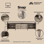 Manhattan Comfort Dumbo Modern 85" Fluted TV Stand in Rustic Gray
