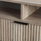 Manhattan Comfort Dumbo Modern 85" Fluted TV Stand in Rustic Gray