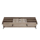 Manhattan Comfort Dumbo Modern 85" Fluted TV Stand in Rustic Gray