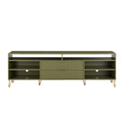 Manhattan Comfort Dumbo Modern 85" Fluted TV Stand in Olive Green