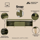 Manhattan Comfort Dumbo Modern 85" Fluted TV Stand in Olive Green