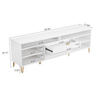 Manhattan Comfort Dumbo Modern 85" Fluted TV Stand in White