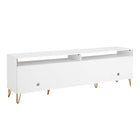 Manhattan Comfort Dumbo Modern 85" Fluted TV Stand in White