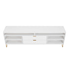 Manhattan Comfort Dumbo Modern 85" Fluted TV Stand in White