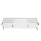 Manhattan Comfort Dumbo Modern 85" Fluted TV Stand in White