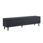 Manhattan Comfort Jodie Mid-Century Modern 69" Fluted TV Stand in Charcoal Gray