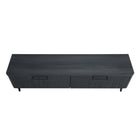 Manhattan Comfort Jodie Mid-Century Modern 69" Fluted TV Stand in Charcoal Gray