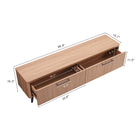 Manhattan Comfort Jodie Mid-Century Modern 69" Fluted TV Stand in Maple