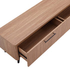 Manhattan Comfort Jodie Mid-Century Modern 69" Fluted TV Stand in Maple