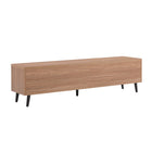 Manhattan Comfort Jodie Mid-Century Modern 69" Fluted TV Stand in Maple