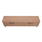 Manhattan Comfort Jodie Mid-Century Modern 69" Fluted TV Stand in Maple