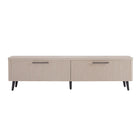 Manhattan Comfort Jodie Mid-Century Modern 69" Fluted TV Stand in Whitewashed Oak