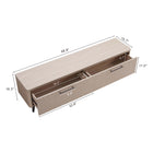 Manhattan Comfort Jodie Mid-Century Modern 69" Fluted TV Stand in Whitewashed Oak