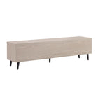 Manhattan Comfort Jodie Mid-Century Modern 69" Fluted TV Stand in Whitewashed Oak