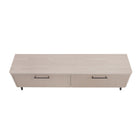 Manhattan Comfort Jodie Mid-Century Modern 69" Fluted TV Stand in Whitewashed Oak