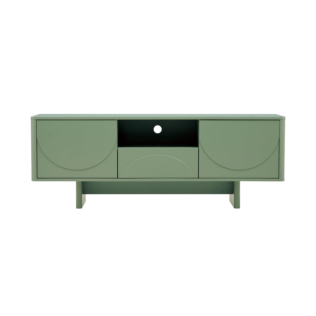 Manhattan Comfort Ella Modern 59" TV Stand in Sage Green
