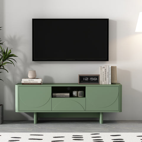Manhattan Comfort Ella Modern 59" TV Stand in Sage Green