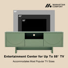 Manhattan Comfort Ella Modern 59" TV Stand in Sage Green