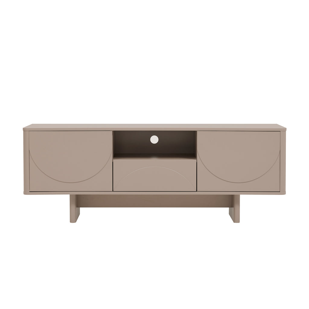 Manhattan Comfort Ella Modern 59" TV Stand in Mocha