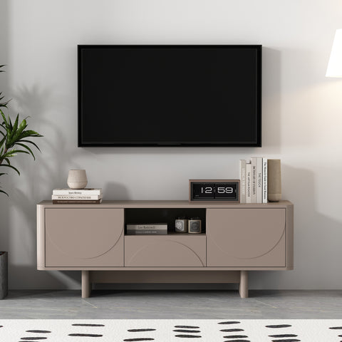 Manhattan Comfort Ella Modern 59" TV Stand in Mocha