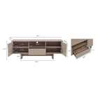Manhattan Comfort Ella Modern 59" TV Stand in Mocha