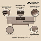 Manhattan Comfort Ella Modern 59" TV Stand in Mocha