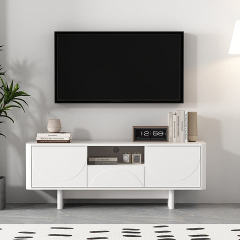 Manhattan Comfort Ella Modern 59" TV Stand in White