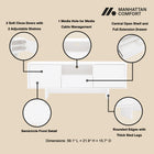 Manhattan Comfort Ella Modern 59" TV Stand in White