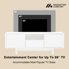 Manhattan Comfort Ella Modern 59" TV Stand in White