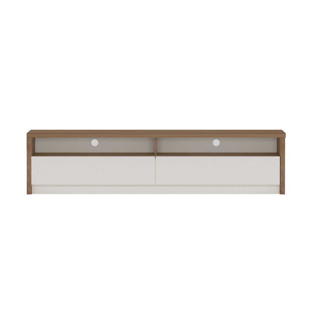 Manhattan Comfort Duncan Contemporary Modern 70" TV Stand in Maple and Off White