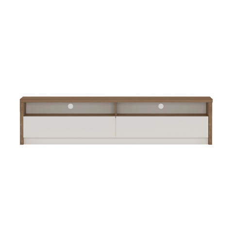 Manhattan Comfort Duncan Contemporary Modern 70" TV Stand in Maple and Off White