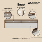 Manhattan Comfort Duncan Contemporary Modern 70" TV Stand in Maple and Off White