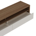 Manhattan Comfort Duncan Contemporary Modern 70" TV Stand in Maple and Off White