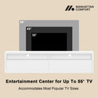 Manhattan Comfort Duncan Contemporary Modern 70" TV Stand in White