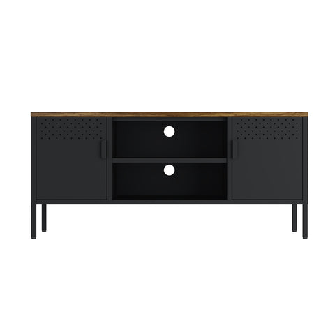 Manhattan Comfort Landen Modern 47" Metal Storage Cabinet in Black