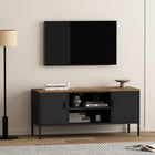 Manhattan Comfort Landen Modern 47" Metal Storage Cabinet in Black